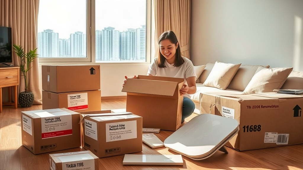 Singapore homeowner receiving renovation materials shipped from Taobao via Logify